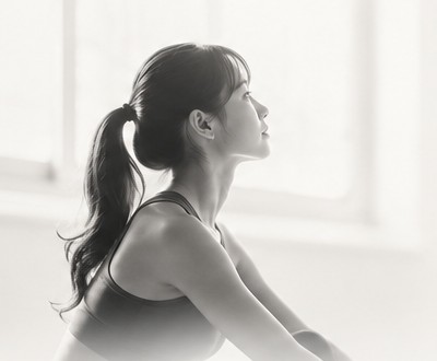 ストレッチをする女性